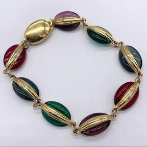 Swarovski Crystal Vintage Multi-Colored Gold Bracelet
